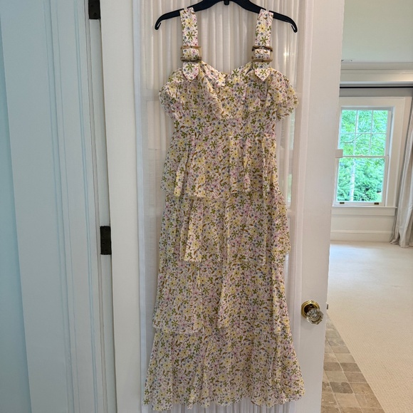 Alexa Chung Tiered Midi Dress - Picture 1 of 4